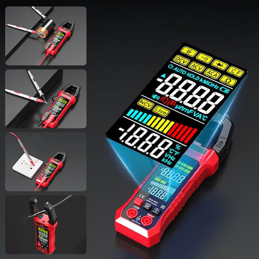 🔧 50 % DE RÉDUCTION ! Pince ampèremétrique numérique tout-en-un – Mesure précise jusqu’à 600 A, lampe intégrée, détection NCV & test diodes – Idéale pour pros et bricoleurs ! ⚡📏